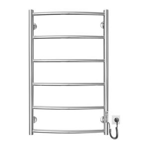 Mario-Radiators Koupelnový žebříkový radiátor CLASSIC 100W/230V 81x53cm nerez/lesklý chrom pravá