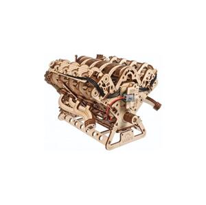 Ugears - 3D dřevěné mechanické puzzle Motor V8 UG70156