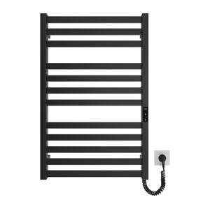 Mario-Radiators Koupelnový žebříkový radiátor HF OXFORD 170W/230V 77x53 cm černá