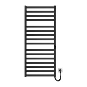Mario-Radiators Koupelnový žebříkový radiátor HF OXFORD 255W/230V 117x53 cm černá
