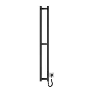 Mario-Radiators Koupelnový radiátor HF SLIM 80W/230V 117x14 cm černá hranatý