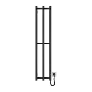 Mario-Radiators Koupelnový radiátor HF SLIM 110W/230V 117x25 cm černá hranatý