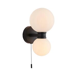 Endon 93523 - Koupelnové nástěnné svítidlo PULSA 2xG9/3W/230V IP44 černá 93523