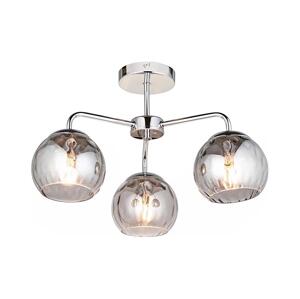 Endon 97971 - Přisazený lustr DIMPLE 3xE14/7W/230V lesklý chrom/kouřová šedá 97971