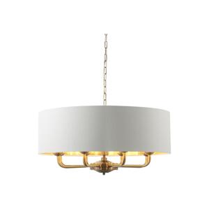 Endon Endon 98938 - Lustr na řetězu HIGHCLERE 8xE14/40W/230V pr. 70 cm bílá/mosaz