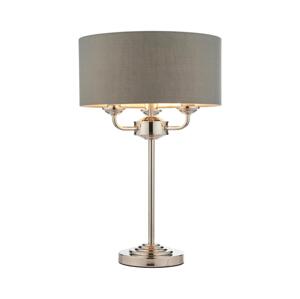 Endon Endon 99149 - Stolní lampa HIGHCLERE 3xE14/18W/230V šedá/lesklý chrom