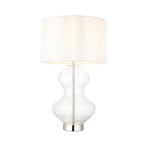 Endon 102676 - Stmívatelná stolní lampa KELDA 1xE27/10W/230V bílá/matný chrom 102676