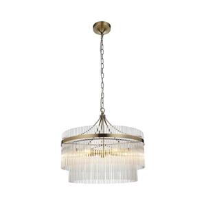 Endon 99166 - Lustr na řetězu MARIETTA 5xE14/7W/230V mosaz/čirá 99166