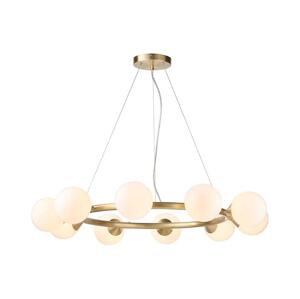Endon 106008 - Lustr na lanku OTIS 10xG9/3W/230V zlatá 106008