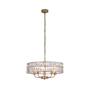 Endon Endon 106244 - Lustr na řetězu CLIFTON 5xE14/6W/230V mosaz/čirá