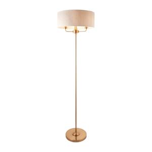 Endon Endon 110724 - Stojací lampa HIGHCLERE 1xE14/40W/230V béžová/mosaz
