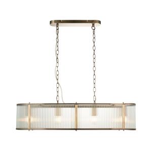 Endon Endon 110945 - Lustr na řetězu RIDGETON 4xE14/6W/230V mosaz/čirá