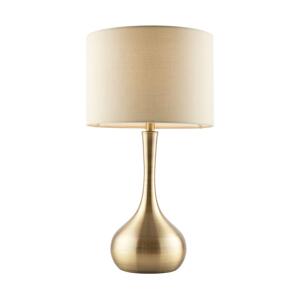 Endon Endon 61191 - Stmívatelná stolní lampa PICCADILLY 1xE14/40W/230V mosaz/béžová
