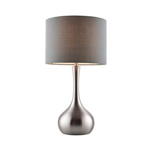 Endon 61192 -Stmívatelná stolní lampa PICCADILLY 1xE14/40W/230V matný chrom/šedá 61192