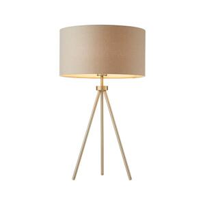 Endon 66986 - Stolní lampa TRI 1xE27/40W/230V mosaz/béžová 66986
