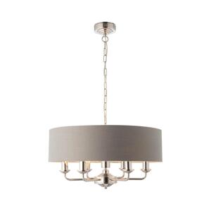 Endon Endon 94373 - Lustr na řetězu HIGHCLERE 6xE14/40W/230V šedá/lesklý chrom