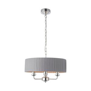 Endon Endon 94394 - Lustr na řetězu HIGHCLERE 3xE14/40W/230V tmavě šedá/lesklý chrom