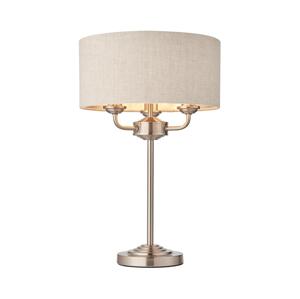 Endon Endon 94369 - Stolní lampa HIGHCLERE 3xE14/18W/230V béžová/matný chrom