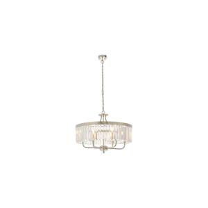 Endon 90263 - Lustr na řetězu CHESTERFIELD 6xE14/6W/230V pr. 55 cm lesklý chrom 90263