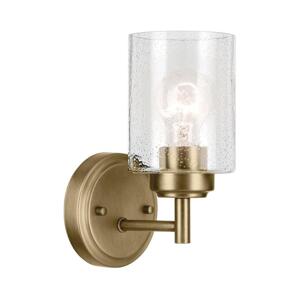 Elstead Kichler KL-WINSLOW-1W-NBR - Nástěnná lampa WINSLOW 1xE27/60W/230V mosaz