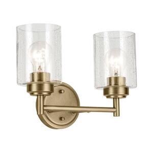 Elstead Kichler KL-WINSLOW-2W-NBR - Nástěnná lampa WINSLOW 2xE27/60W/230V mosaz