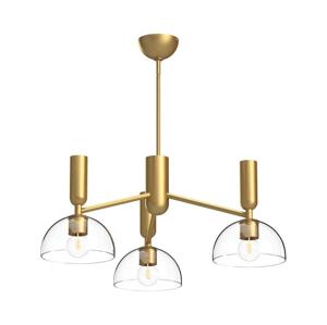 Elstead Alora Mood ALM-JUDE3-GD-CL - Lustr na tyči JUDE 3xE27/60W/230V mosaz