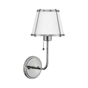 Elstead Hinkley HK-CLARKE1-PN-WH - Nástěnná lampa CLARKE 1xE27/40W/230V chrom/bílá