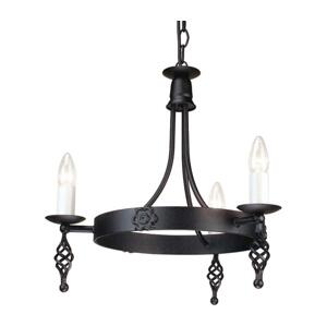 Elstead Elstead BY3-BLACK - Lustr na řetězu BELFRY 3xE14/60W/230V