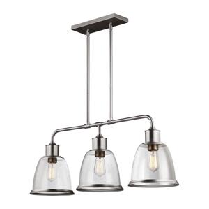 Elstead Feiss FE-HOBSON-3P-SN - Lustr na tyči HOBSON 3xE27/60W/230V