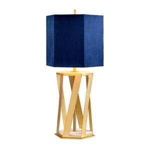 Elstead Elstead APOLLO-TL - Stolní lampa APOLLO 1xE27/60W/230V zlatá/modrá