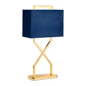 Elstead Elstead CROSS-TL - Stolní lampa CROSS 1xE27/60W/230V zlatá/modrá