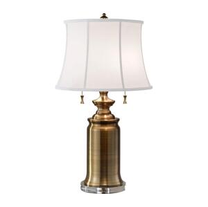 Elstead Feiss FE-STATEROOM-TL-BB - Stolní lampa STATEROOM 2xE27/60W/230V mosaz