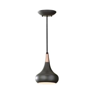 Elstead Feiss FE-BESO-P-S-DBZ -Lustr na lanku BESO 1xE27/60W/230V pr.17,9cm černá/měděná