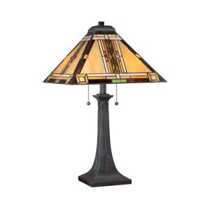 Elstead Quoizel QZ-NAVAJO-TL-VB - Stolní lampa NAVAJO 2xE27/60W/230V