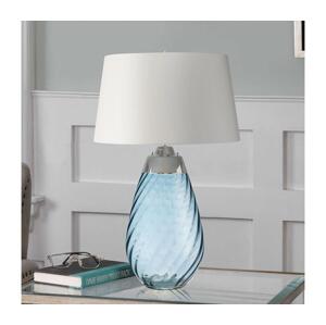 Elstead Elstead LENA-TL-L-BLUE-OWSS-LED Stolní lampa LENA 1xE27/40W/230V 74cm modrá/bílá