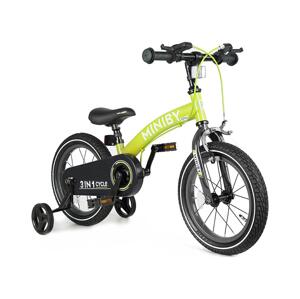 QPlay QPlay - Dětské kolo 14" MINIBY 3v1 zelená