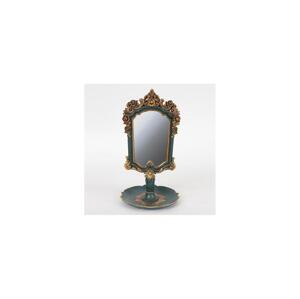 Eurolamp Stojací zrcadlo 27,2x15,3 cm zelená/zlatá