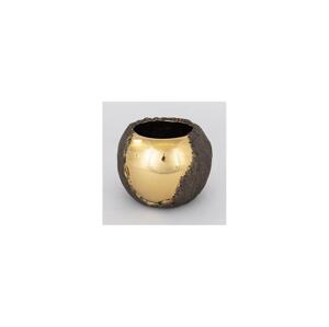 Eurolamp Květináč pr. 18,5 cm zlatá/hnědá
