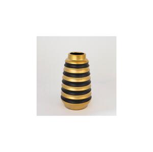 Eurolamp Keramická váza 25x14 cm zlatá/černá