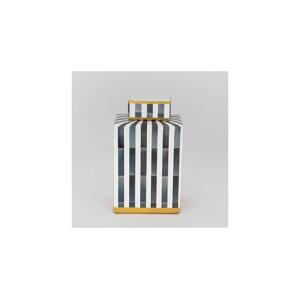 Eurolamp Keramická váza 22x18x8 cm modrá/bílá
