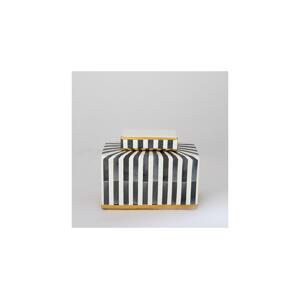 Eurolamp Keramická váza 20,5x16x9 cm modrá/bílá/černá