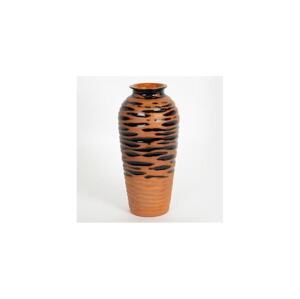Eurolamp Keramická váza 28,8x13,5 cm cihlová/černá