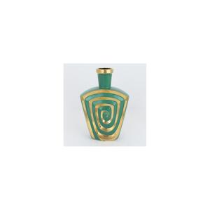 Eurolamp Keramická váza 30x20,2 cm zelená/zlatá