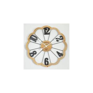 Eurolamp Nástěnné hodiny 1xAA pr. 60 cm béžová/černá