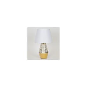 Eurolamp Stolní lampa 1xE14/40W/230V bílá/zlatá