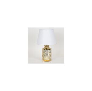 Eurolamp Stolní lampa 1xE14/40W/230V bílá/zlatá