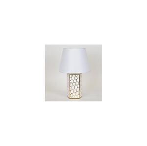 Eurolamp Stolní lampa 1xE14/40W/230V bílá/zlatá
