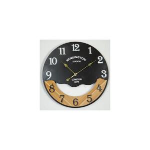 Eurolamp Nástěnné hodiny 1xAA pr. 60 cm černá/béžová