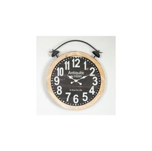 Eurolamp Nástěnné hodiny 1xAA pr. 50 cm béžová/černá