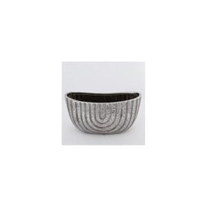 Eurolamp Květináč 28x14,5 cm stříbrná/hnědá